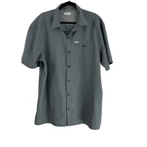 Columbia Breathable Button Up Plaid Comfort Shirt Men's Size XL/TG Short Sleeve